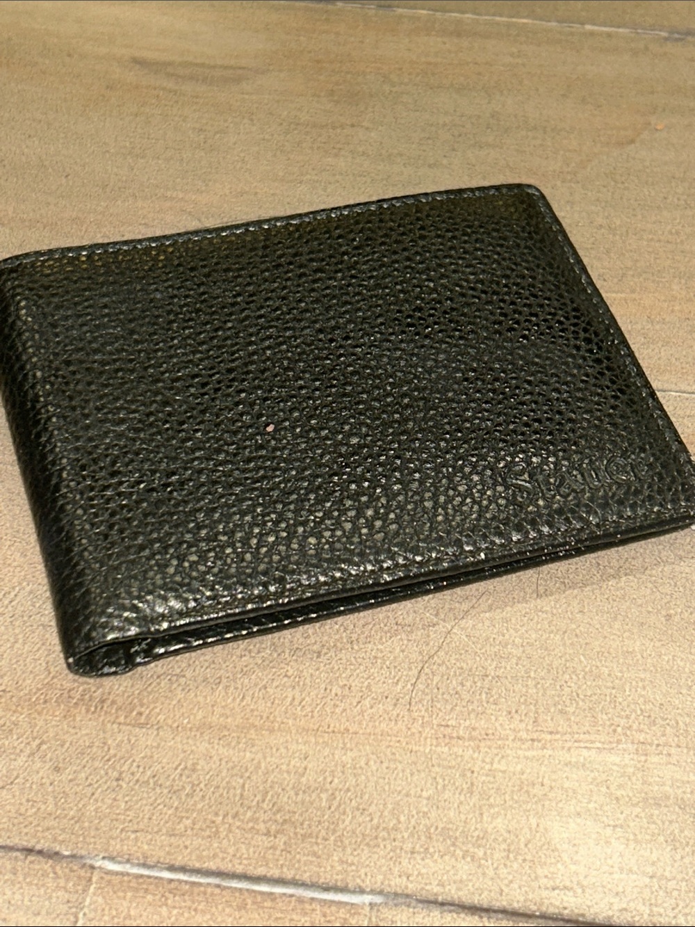 Stauer Black Leather Bifold Wallet